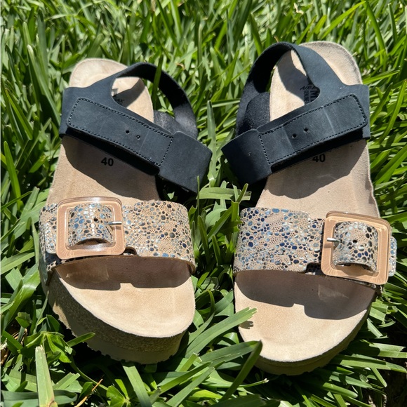 MEPHISTO Alissa Wedge sandals navy color 40 US 9 - 9.5 - Picture 8 of 15